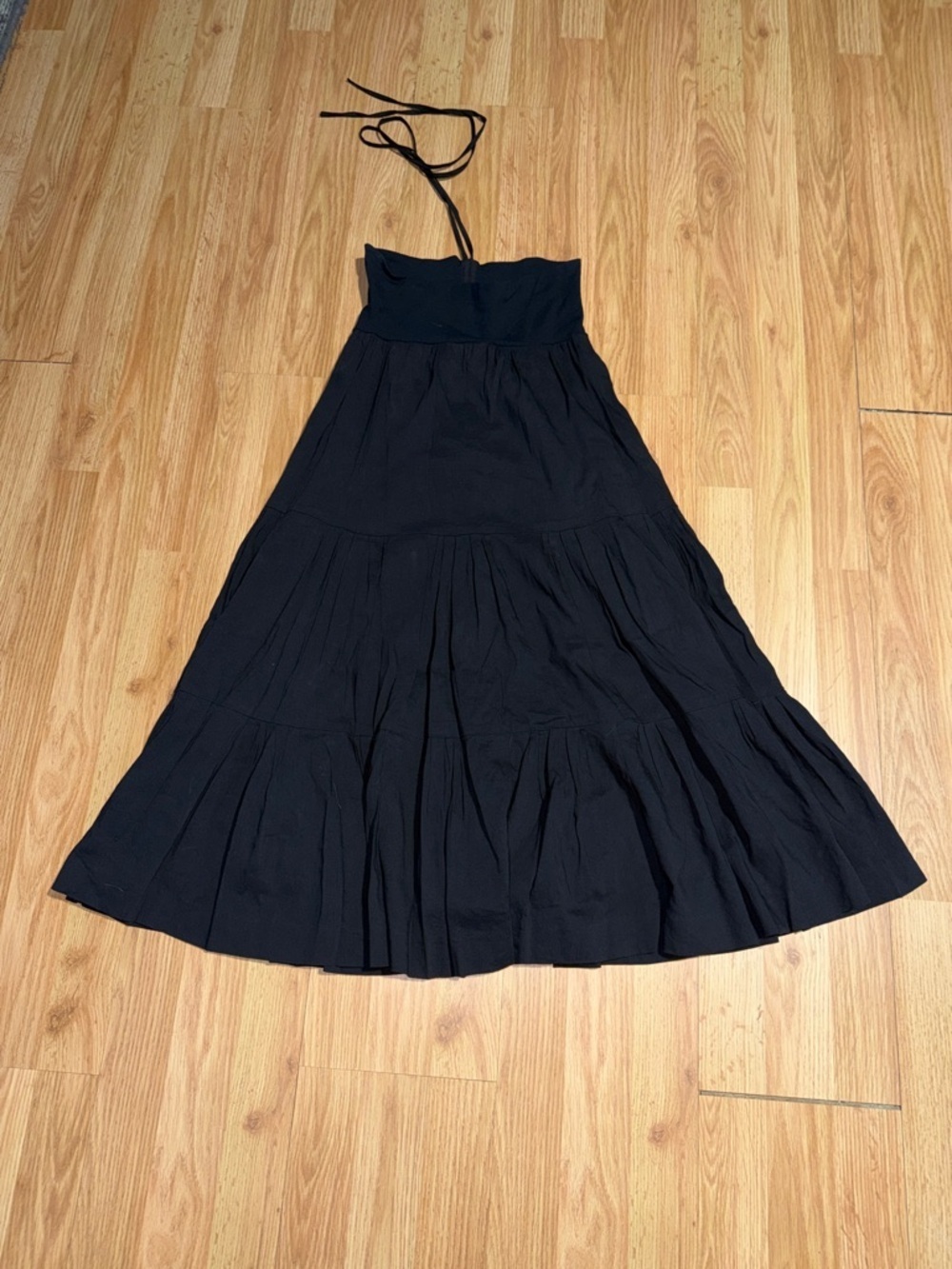 Theory Melcia Linen Halter Maxi Dress Black OS - Picture 6 of 6
